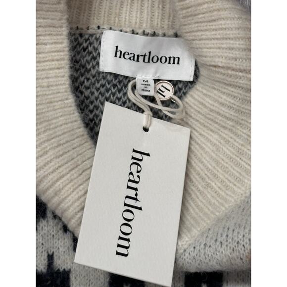 Revolve Heartloom JOANNA Sweater Dress Charcoal Wool Blend Pullover Mock Neck M - Picture 9 of 11